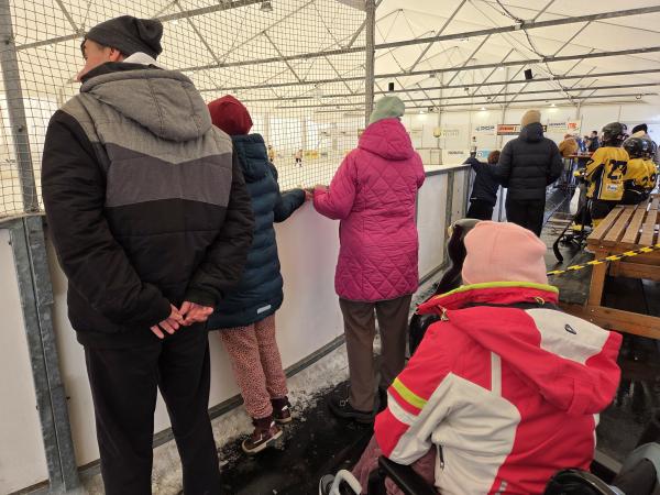 Peka mišk in ogled hokejske tekme